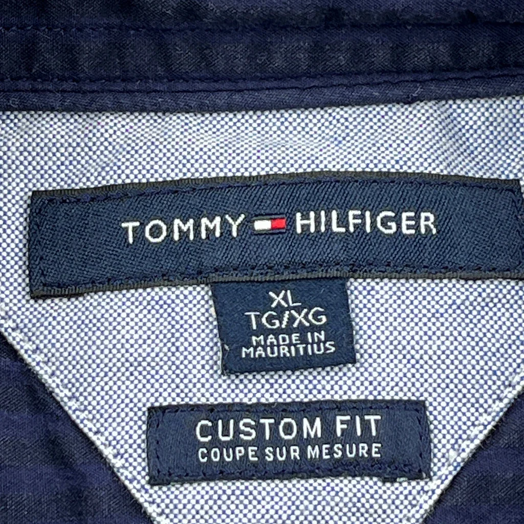 Tommy Hilfiger Short Sleeve Shirt - XL Blue Cotton - Image 3