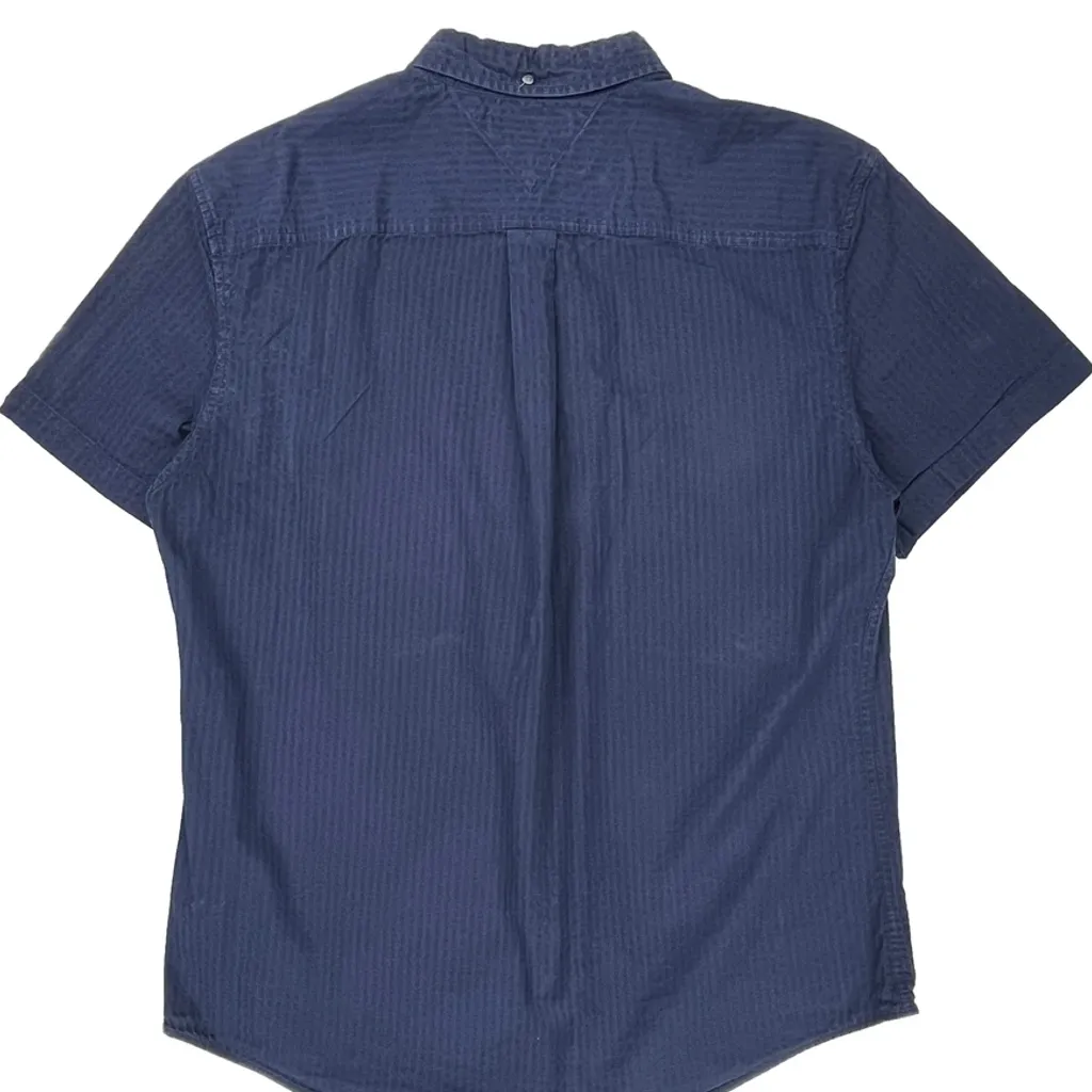 Tommy Hilfiger Short Sleeve Shirt - XL Blue Cotton - Image 6