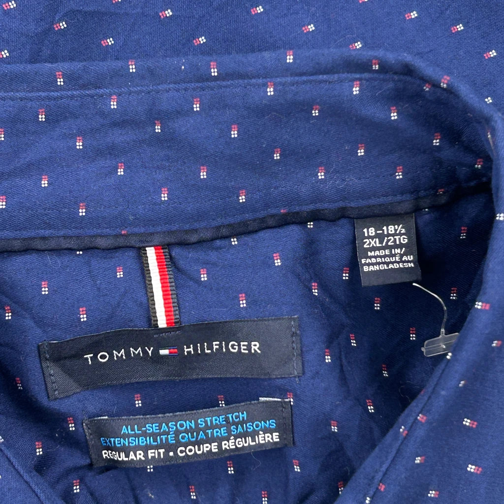 Tommy Hilfiger Short Sleeve Shirt - 2XL Blue Cotton - Image 3