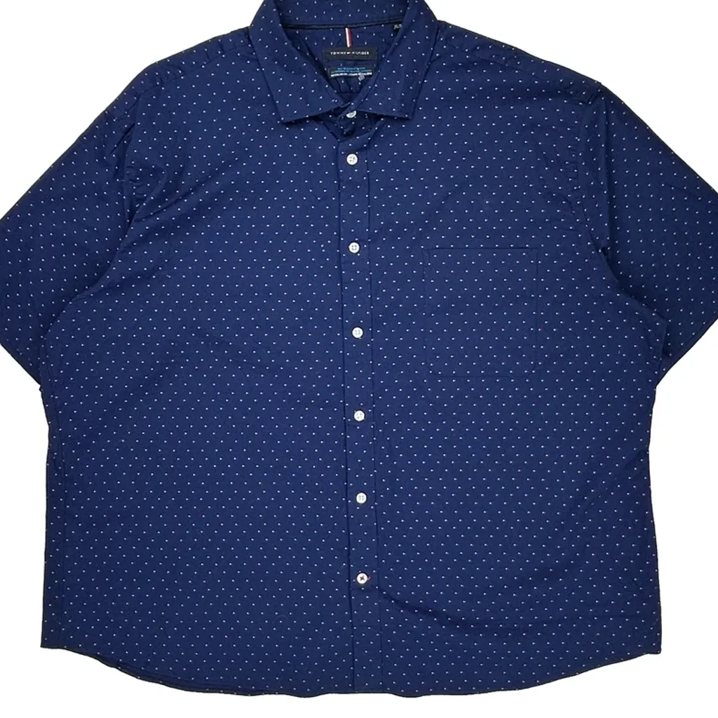 Tommy Hilfiger Short Sleeve Shirt - 2XL Blue Cotton - Image 5
