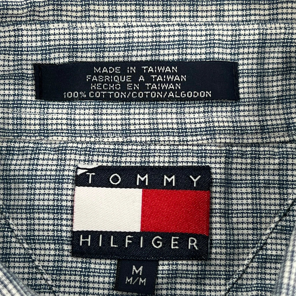 Tommy Hilfiger Checked Short Sleeve Shirt - Medium Gray Cotton - Image 3