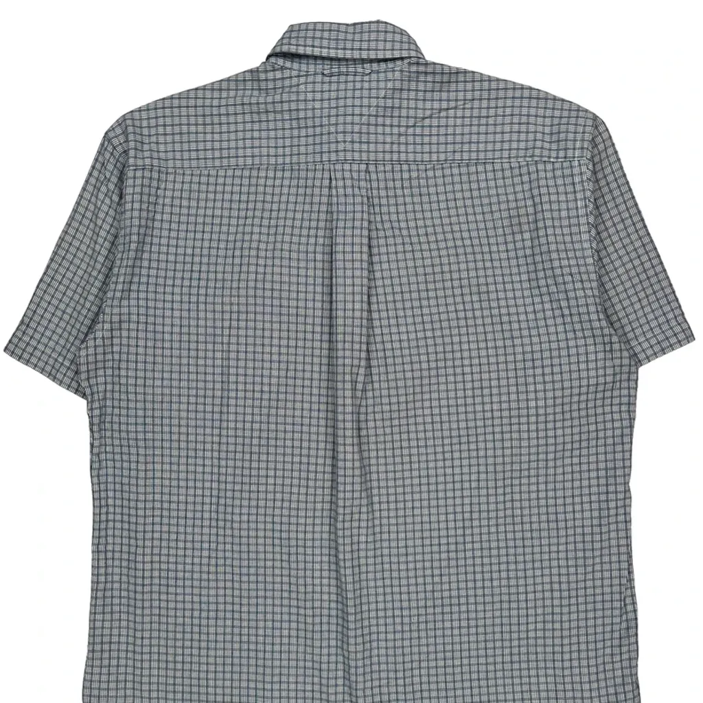 Tommy Hilfiger Checked Short Sleeve Shirt - Medium Gray Cotton - Image 7