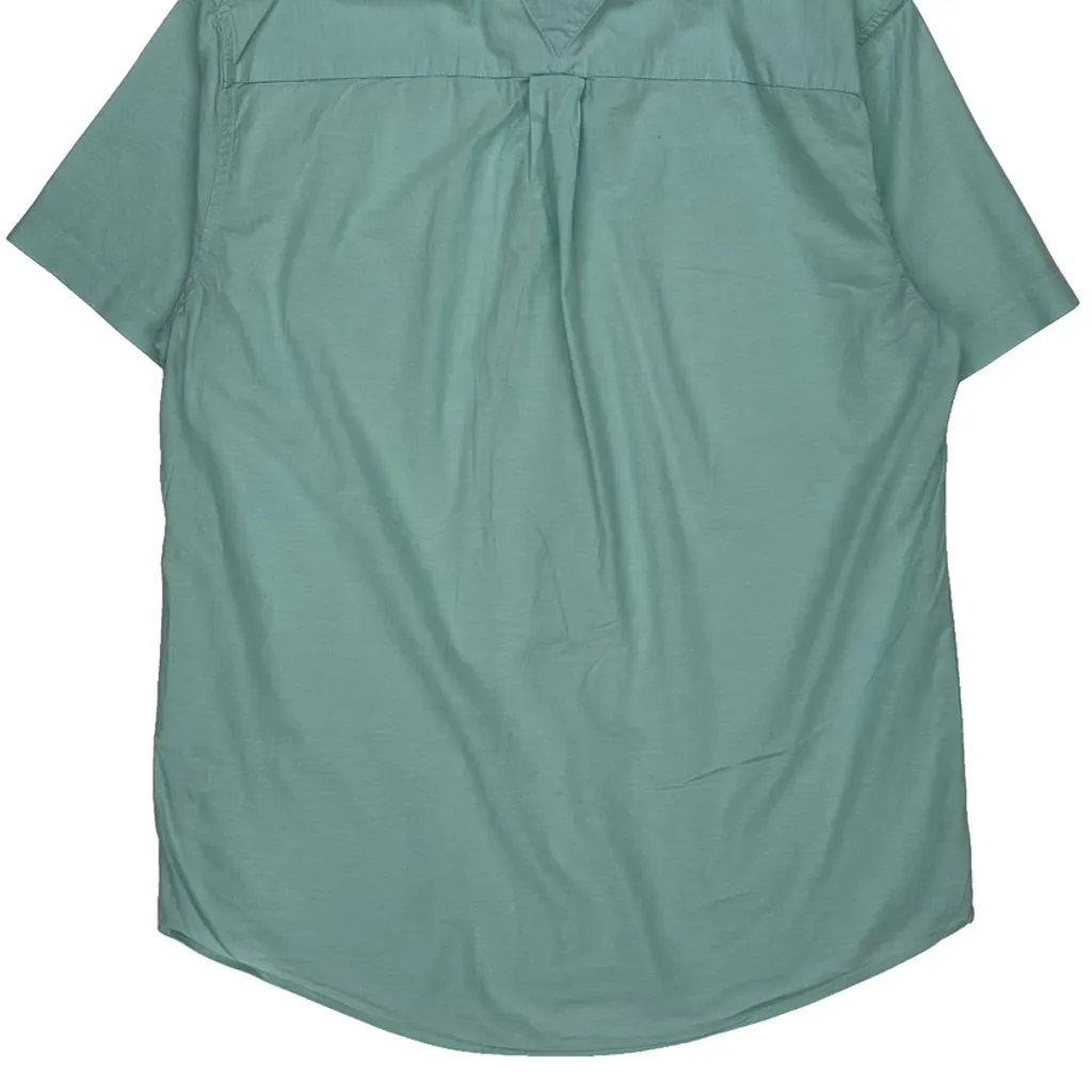 Tommy Hilfiger Short Sleeve Shirt - Large Green Cotton - Image 7