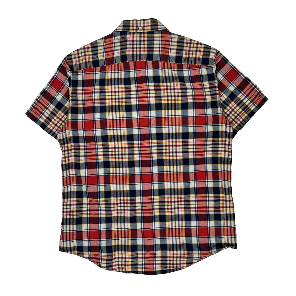 Tommy Hilfiger Checked Short Sleeve Shirt - Large Multicoloured Cotton - Image 2