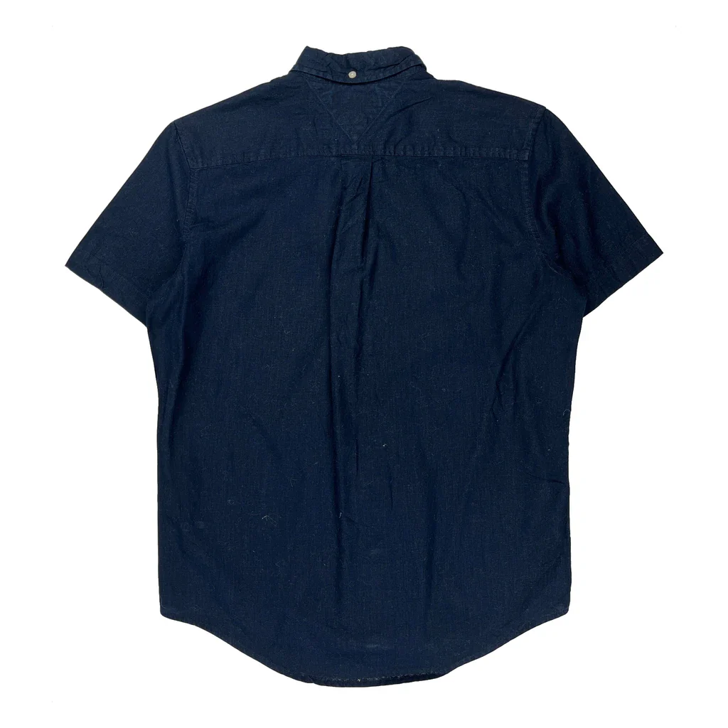 Tommy Hilfiger Short Sleeve Shirt - Medium Navy Cotton - Image 2