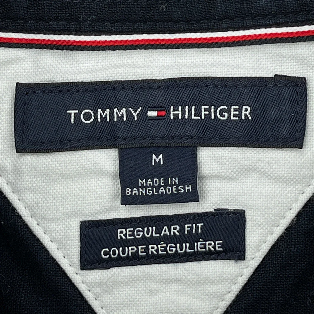 Tommy Hilfiger Short Sleeve Shirt - Medium Navy Cotton - Image 3