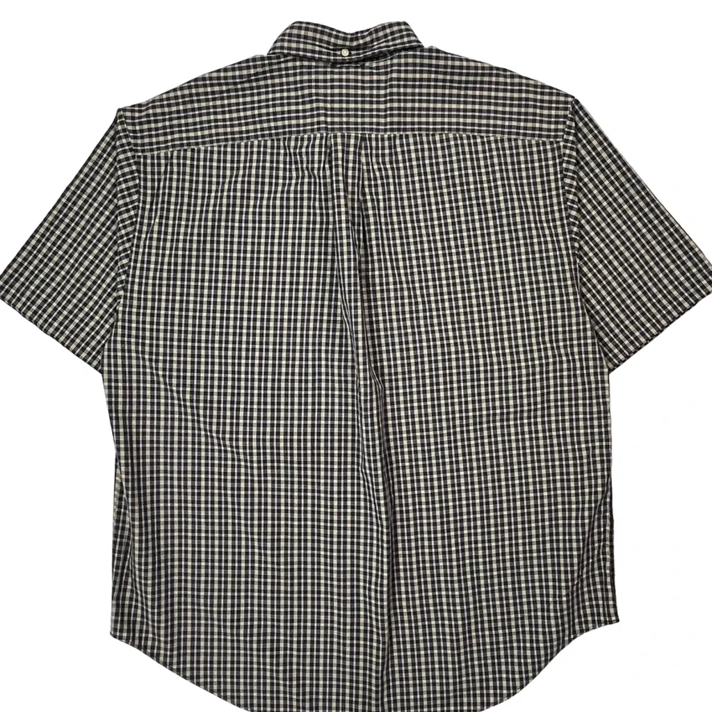 Tommy Hilfiger Checked Short Sleeve Shirt - XL Navy Cotton - Image 6