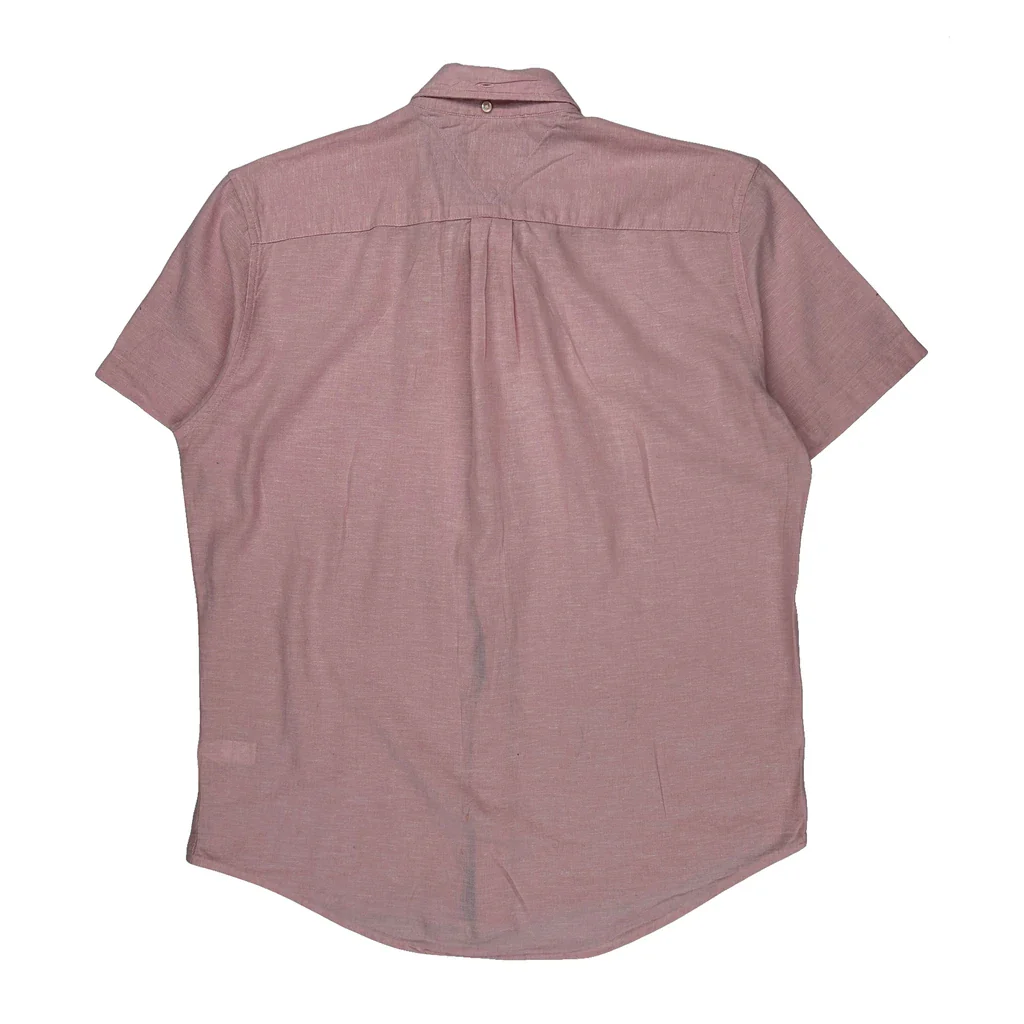 Tommy Hilfiger Short Sleeve Shirt - Large Pink Cotton - Image 2
