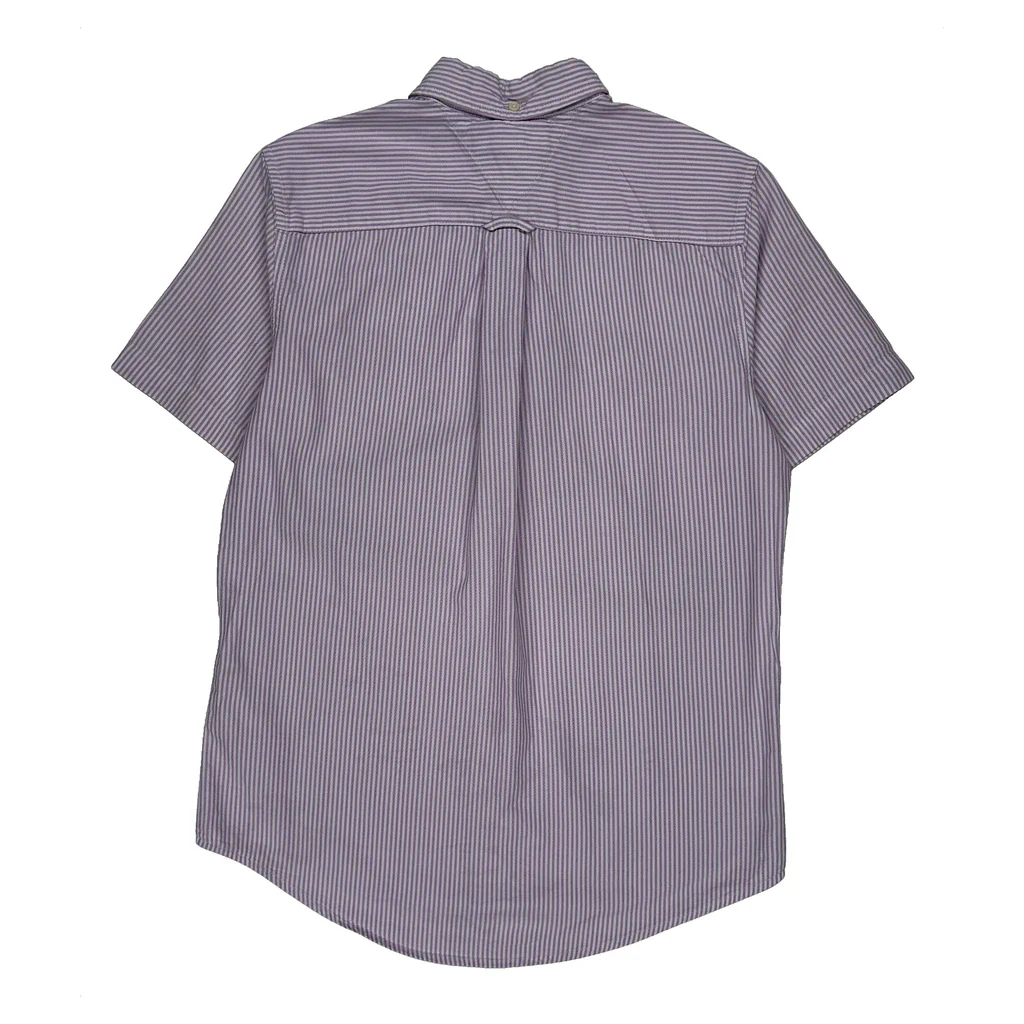 Tommy Hilfiger Striped Short Sleeve Shirt - Small Purple Cotton - Image 2