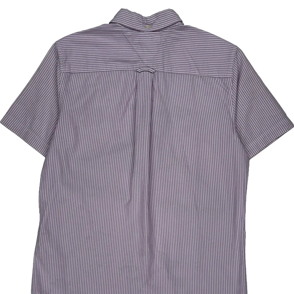 Tommy Hilfiger Striped Short Sleeve Shirt - Small Purple Cotton - Image 7