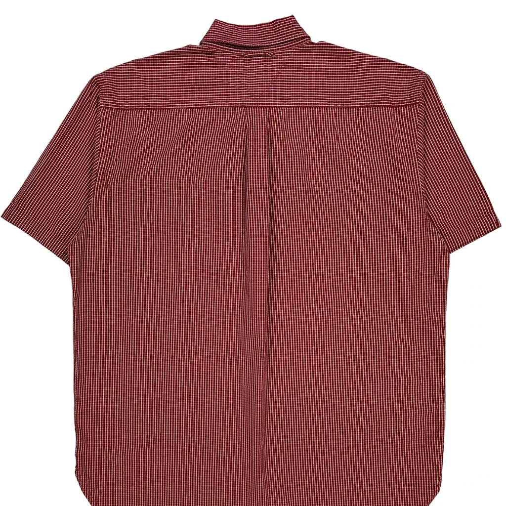 Tommy Hilfiger Checked Short Sleeve Shirt - Large Red Cotton - Image 7
