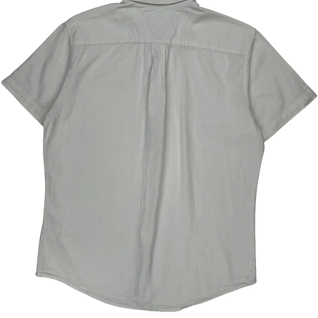 Tommy Hilfiger Short Sleeve Shirt - Large White Cotton - Image 6