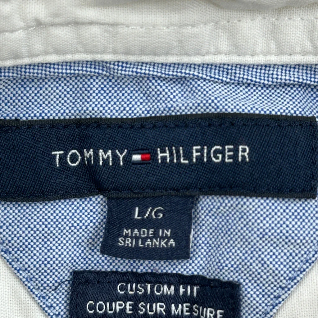 Tommy Hilfiger Short Sleeve Shirt - Large White Cotton - Image 3