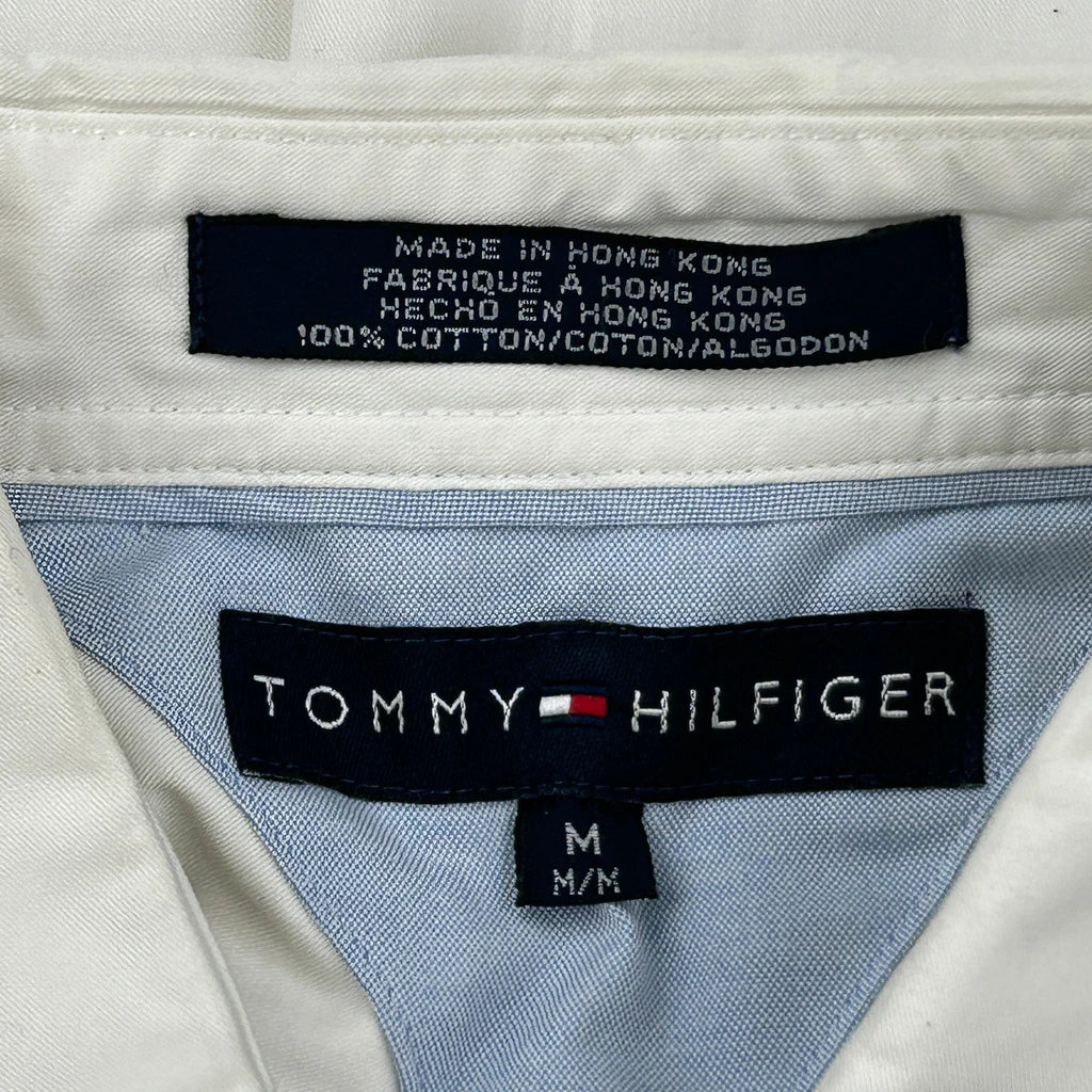 Tommy Hilfiger Short Sleeve Shirt - Medium White Cotton - Image 3