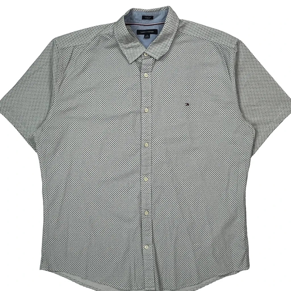 Tommy Hilfiger Short Sleeve Shirt - XL White Cotton - Image 5