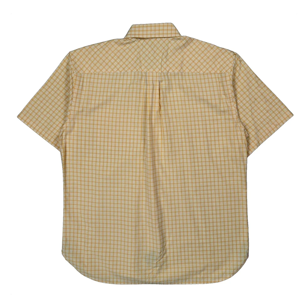 Tommy Hilfiger Checked Short Sleeve Shirt - XL Yellow Cotton - Image 2