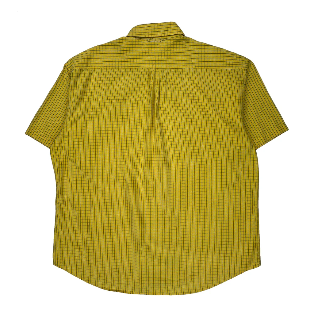Tommy Hilfiger Checked Short Sleeve Shirt - 2XL Yellow Cotton - Image 2