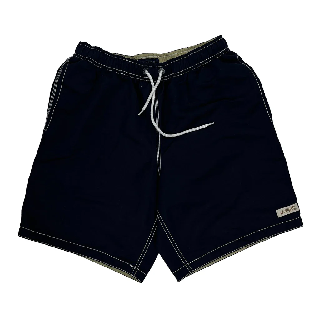 Tommy Hilfiger Contrast Stitch Shorts - Smallw 6L Black Polyester - Image 2