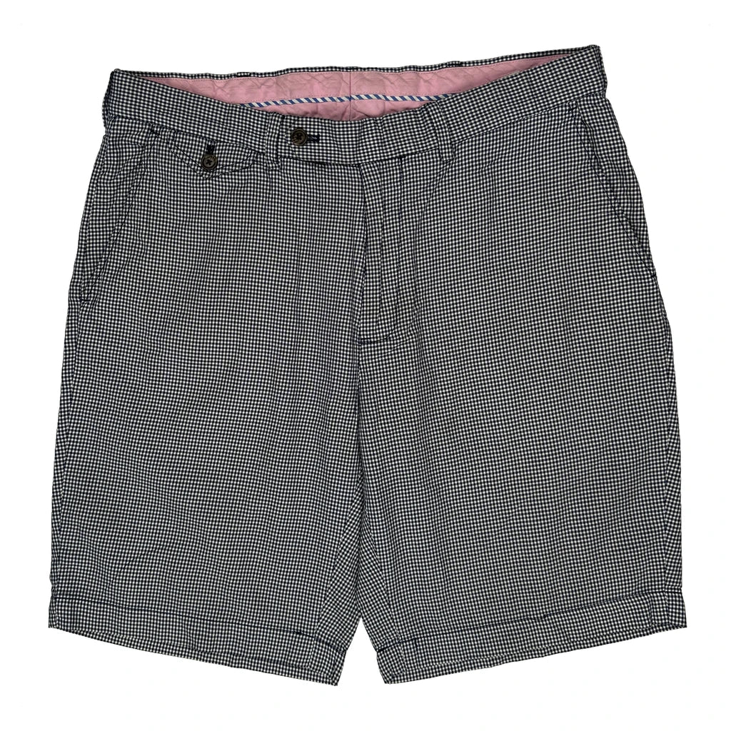 Tommy Hilfiger Checked Shorts - 34W 9L Black & White Cotton - Image 2