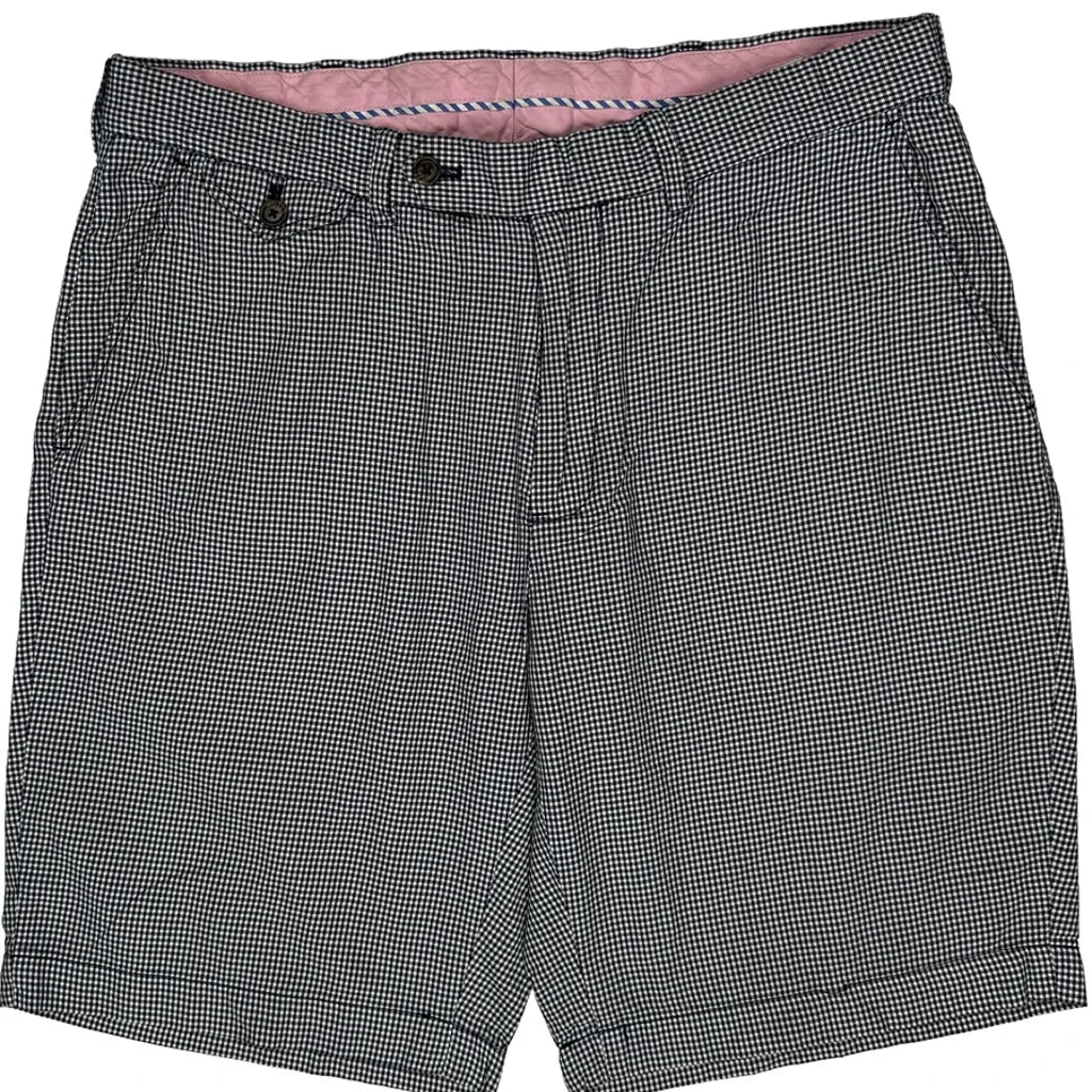 Tommy Hilfiger Checked Shorts - 34W 9L Black & White Cotton - Image 8