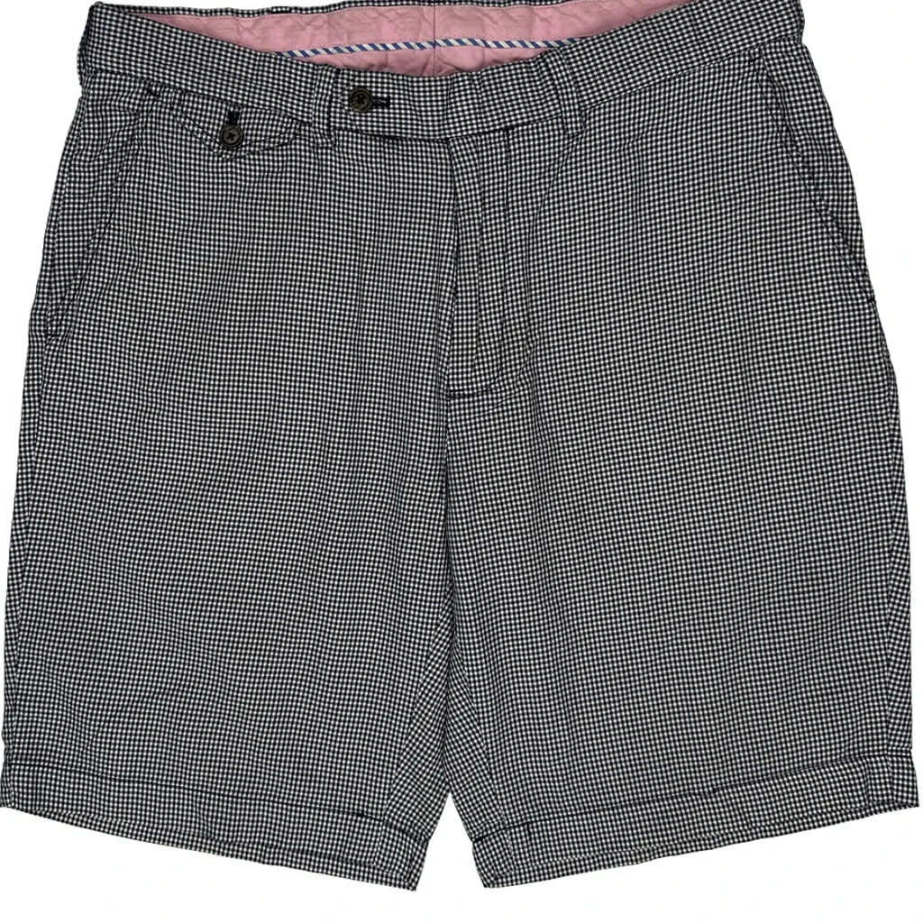 Tommy Hilfiger Checked Shorts - 34W 9L Black & White Cotton - Image 9
