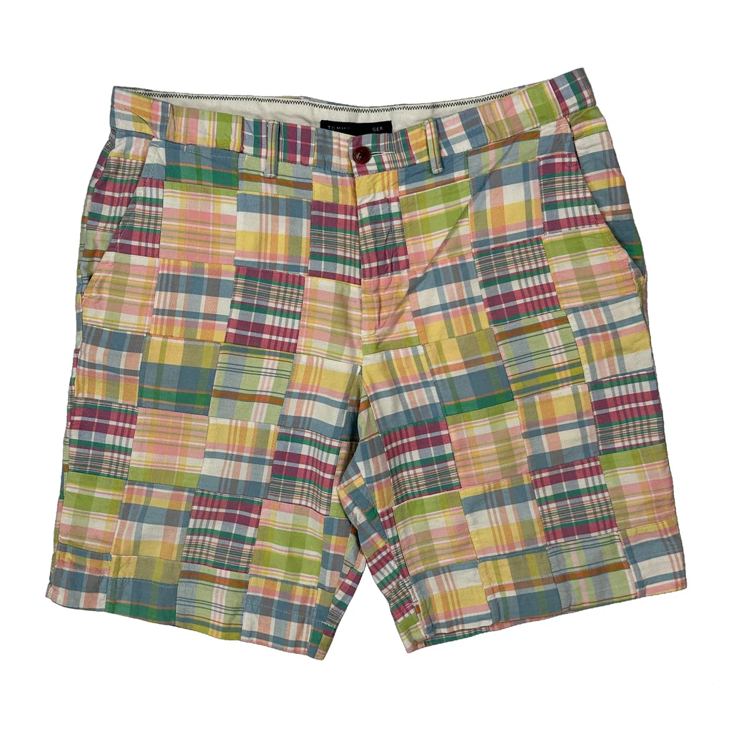 Tommy Hilfiger Checked Shorts - 36W 10L Multicoloured Cotton - Image 2
