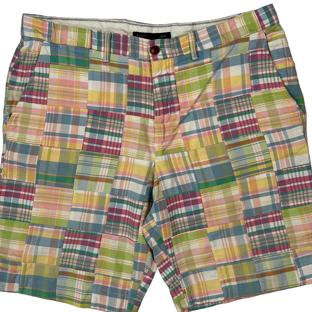 Tommy Hilfiger Checked Shorts - 36W 10L Multicoloured Cotton - Image 8