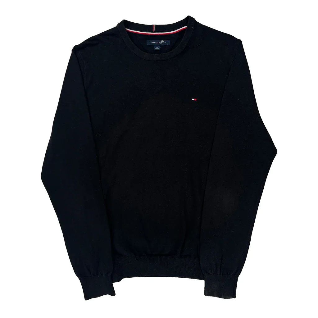 Tommy Hilfiger Sweater - Large Black Cotton
