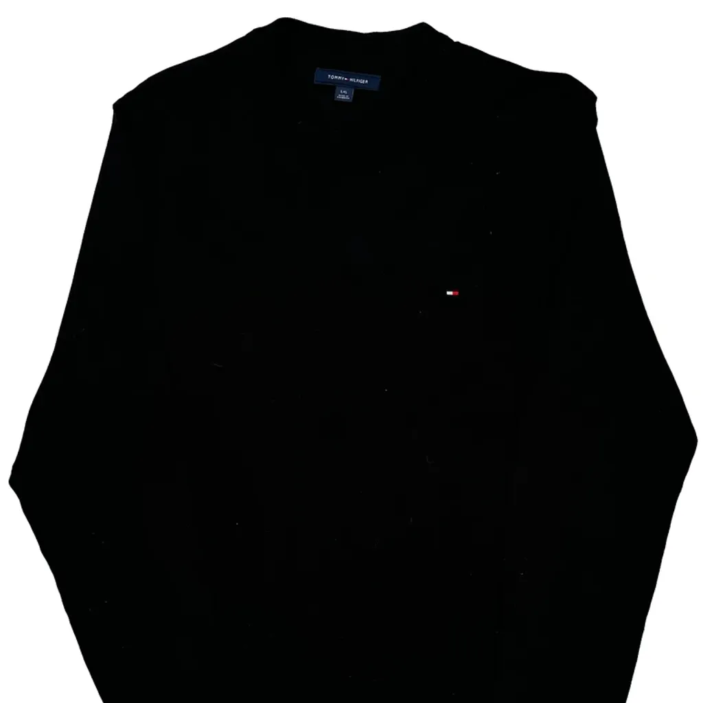 Tommy Hilfiger Sweater - Large Black Cotton - Image 4