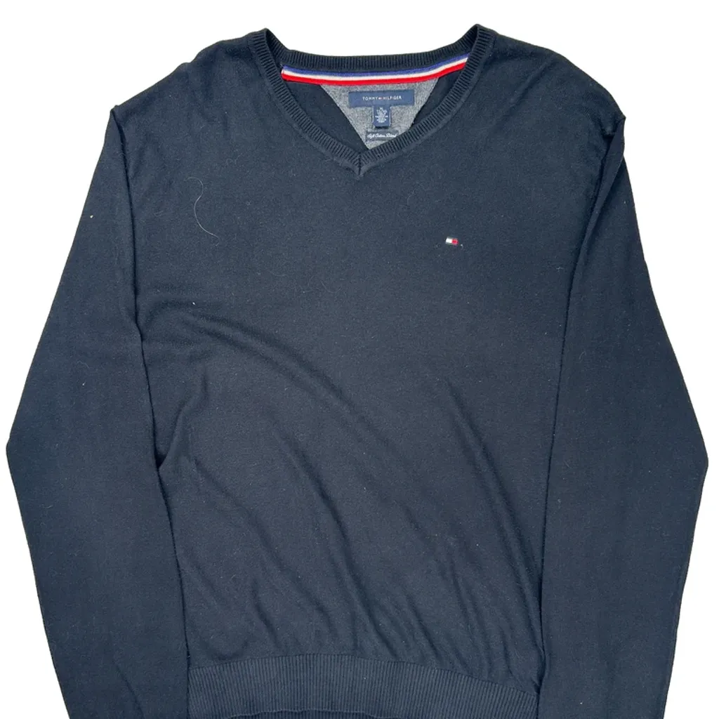 Tommy Hilfiger Sweater - XL Black Cotton Blend - Image 4