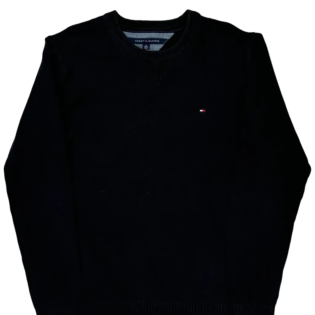 Tommy Hilfiger Sweater - XL Black Cotton - Image 5