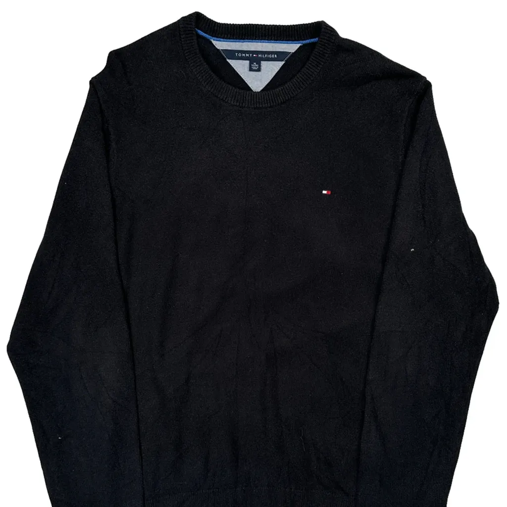 Tommy Hilfiger Sweater - XL Black Cotton - Image 5