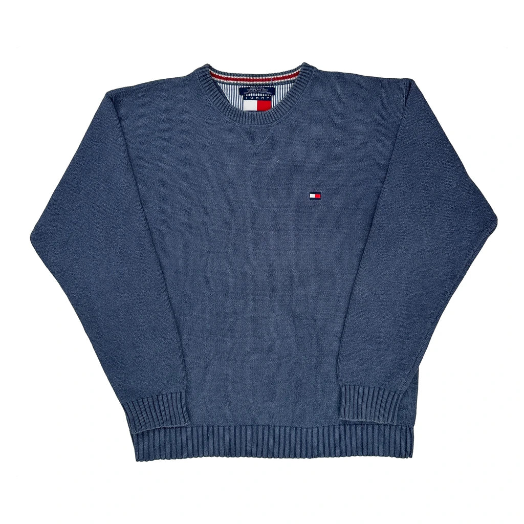 Tommy Hilfiger Sweater - Large Blue Cotton
