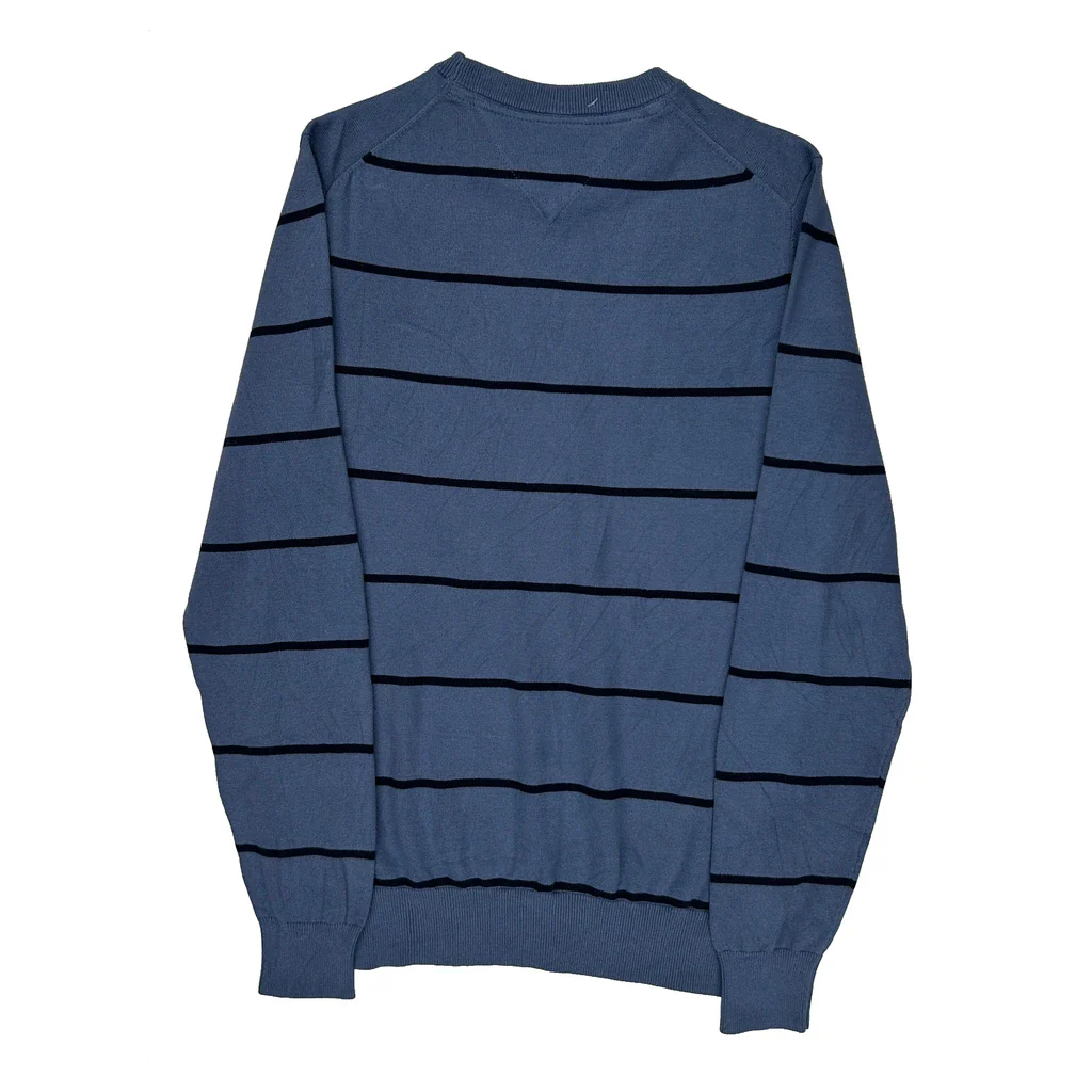 Tommy Hilfiger Striped Sweater - Small Blue Cotton - Image 2
