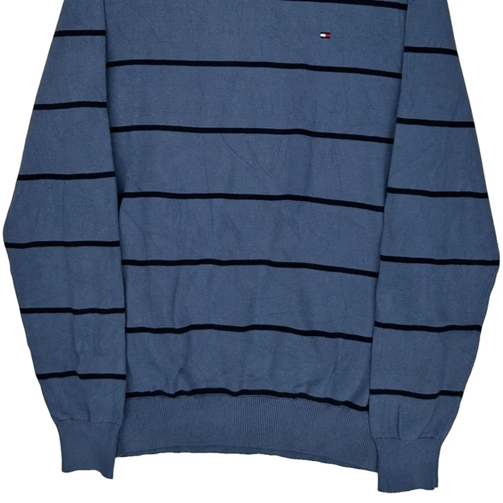 Tommy Hilfiger Striped Sweater - Small Blue Cotton - Image 4