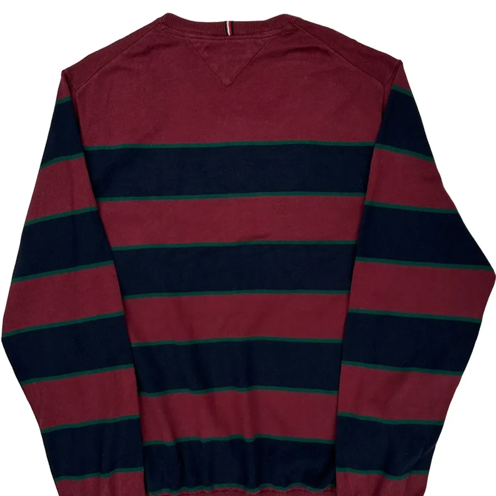 Tommy Hilfiger Sweater - Large Burgundy Cotton - Image 8