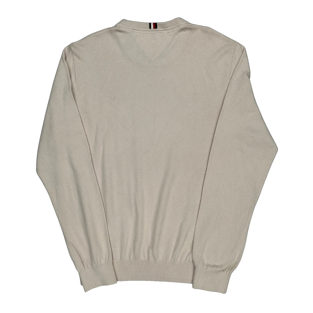 Tommy Hilfiger Sweater - Large Cream Cotton - Image 2