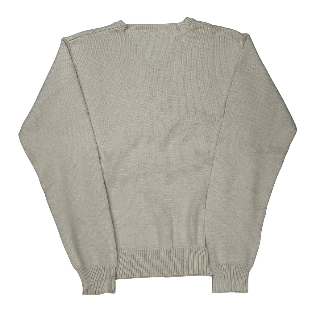 Tommy Hilfiger Chunky Knit Sweater - Medium Cream Cotton - Image 2