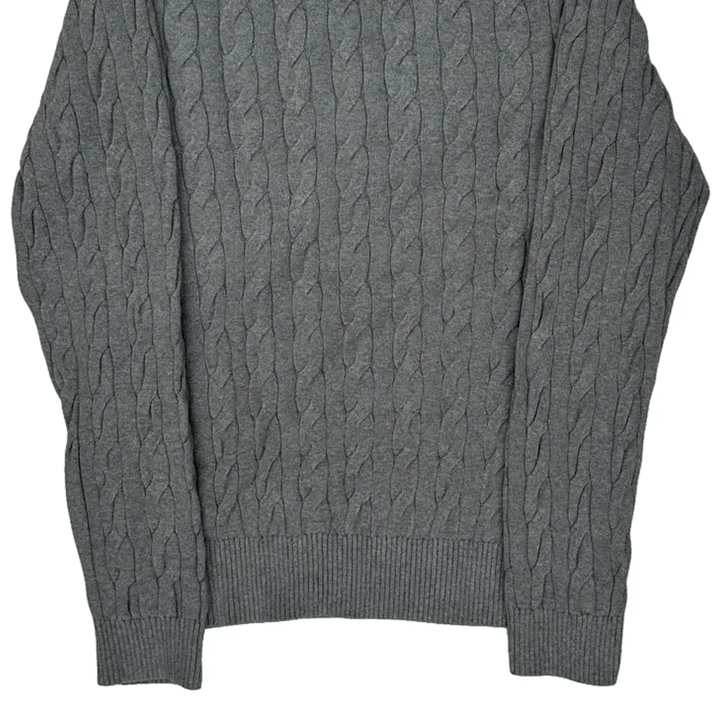 Tommy Hilfiger Sweater - Large Gray Cotton - Image 7
