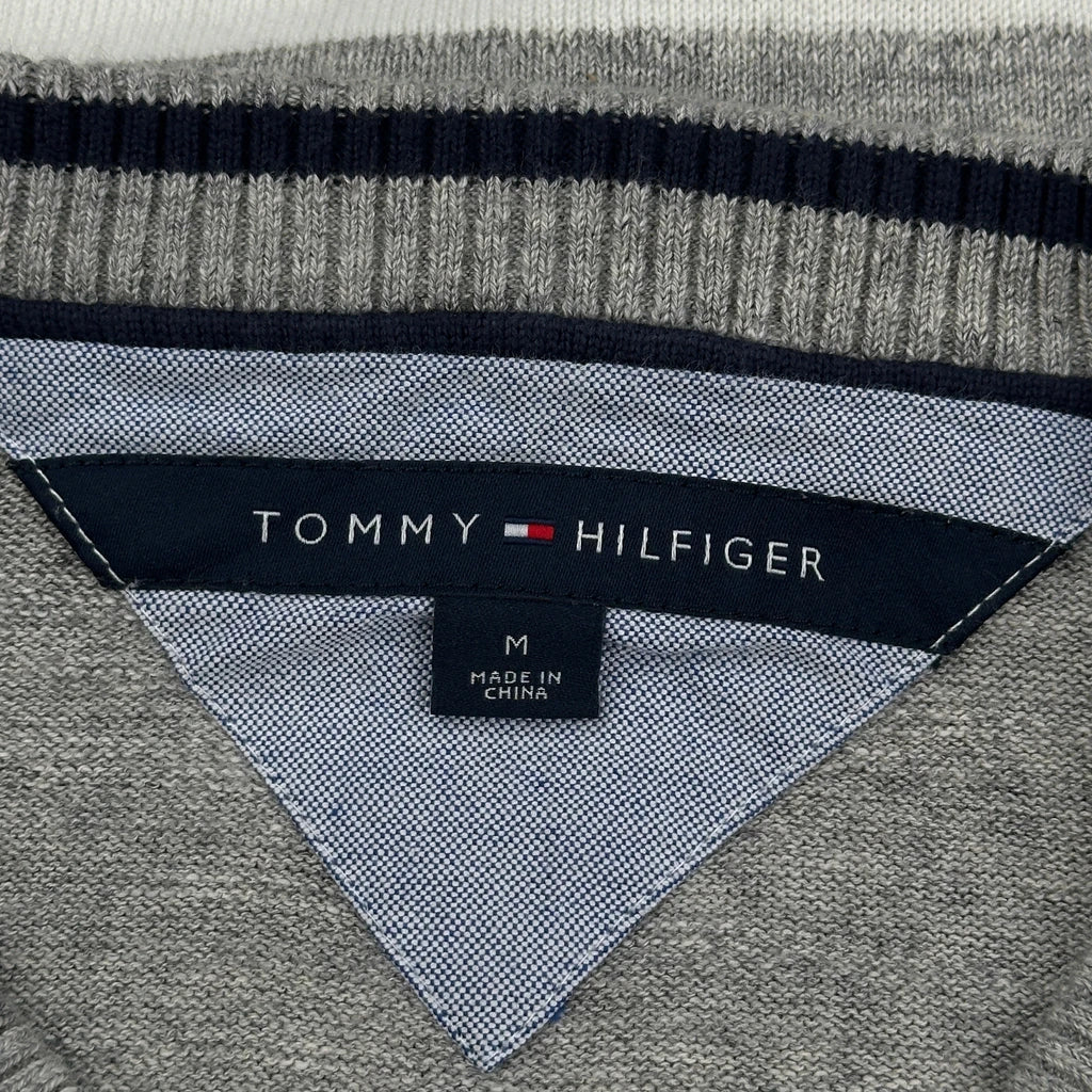 Tommy Hilfiger Striped Sweater - Medium Gray Cotton - Image 3