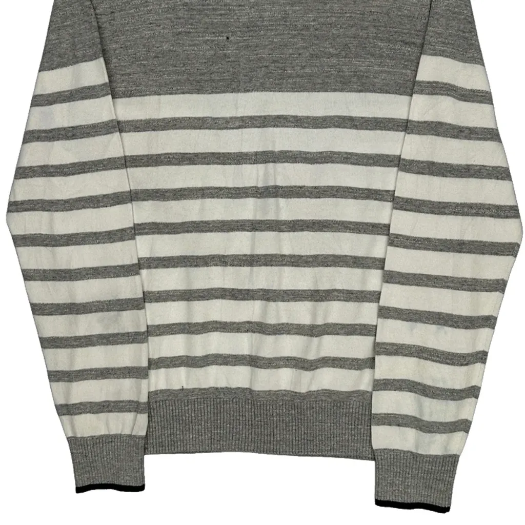 Tommy Hilfiger Striped Sweater - Medium Gray Cotton - Image 5