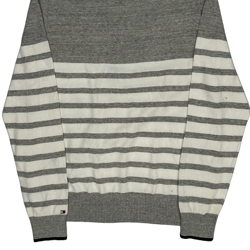 Tommy Hilfiger Striped Sweater - Medium Gray Cotton - Image 6