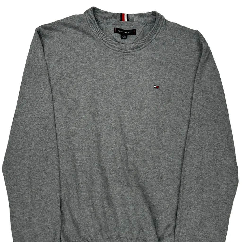 Tommy Hilfiger Sweater - XL Gray Cotton - Image 4