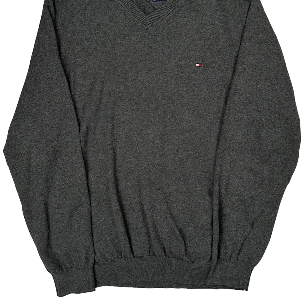 Tommy Hilfiger Sweater - XL Gray Cotton - Image 5