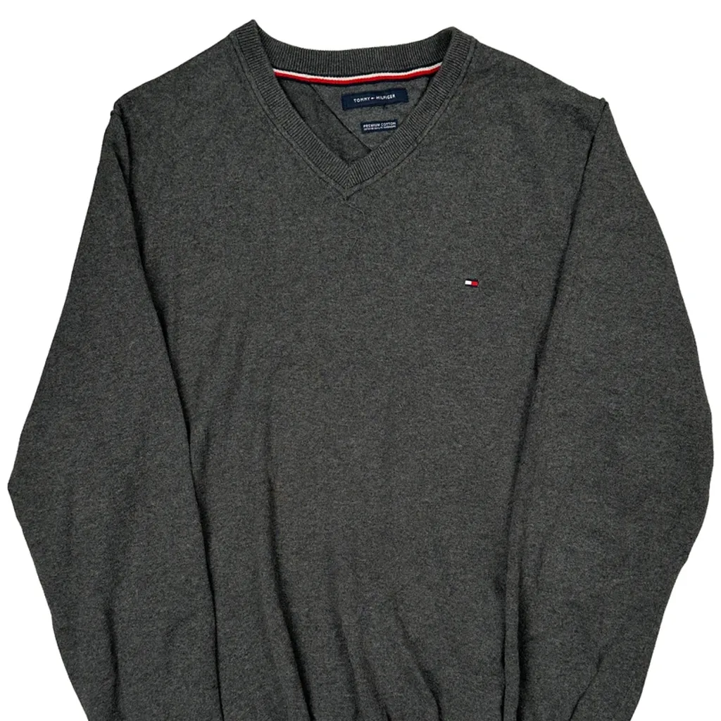 Tommy Hilfiger Sweater - XL Gray Cotton - Image 6