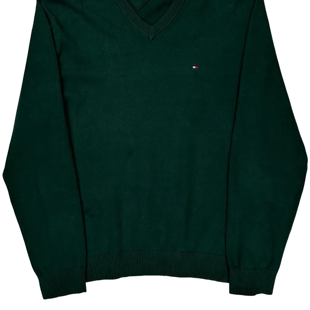 Tommy Hilfiger Sweater - Large Green Cotton - Image 6