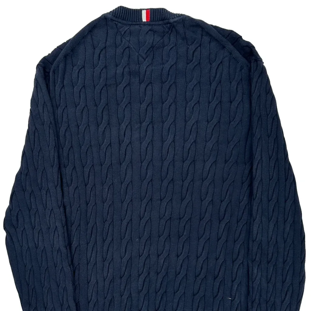 Tommy Hilfiger Sweater - Large Navy Cotton - Image 6