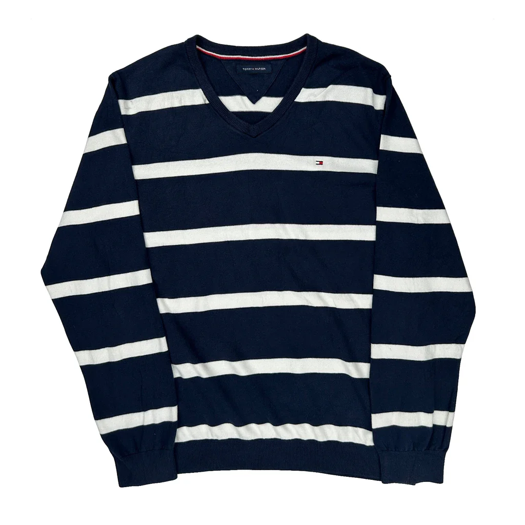 Tommy Hilfiger Sweater - Large Navy Cotton