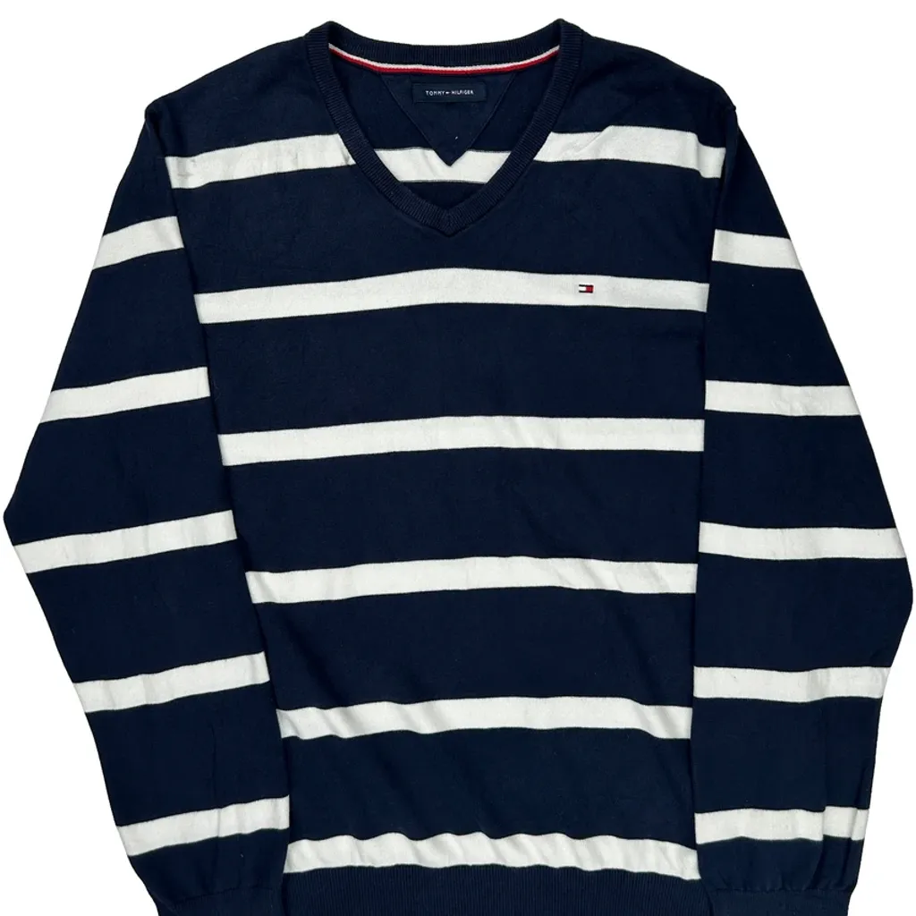 Tommy Hilfiger Sweater - Large Navy Cotton - Image 5
