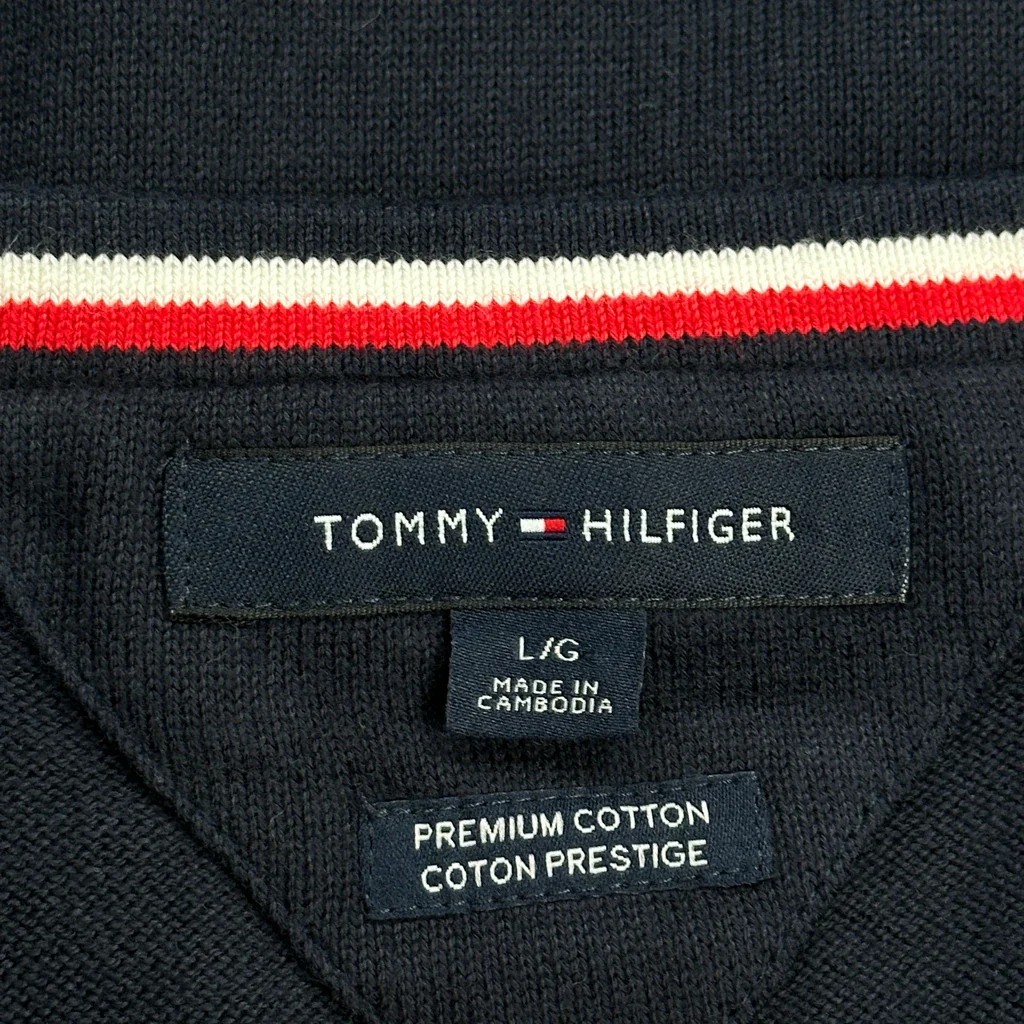 Tommy Hilfiger Sweater - Large Navy Cotton - Image 3